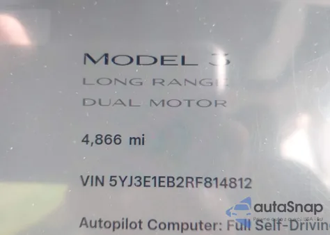 2024 Tesla Model 3 Long Range Dual Motor All-Wheel Drive из США, поврежденный, VIN 5YJ3E1EB2RF814812